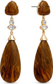 Ettika Tiger's Eye Solstice Drop Earrings