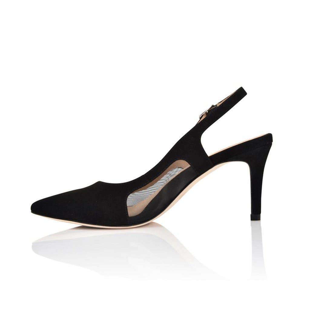 Dance Leather Slingback Pump, Alternate, color, Black