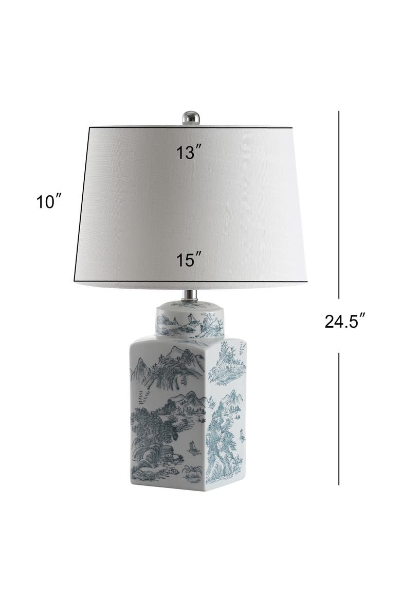Audrey 24.5" Chinoiserie LED Table Lamp, Blue/White, Alternate, color, Blue/White