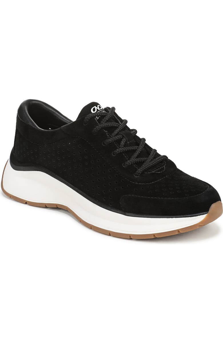 Naturalizer Perforated Sneaker, Main, color, Black