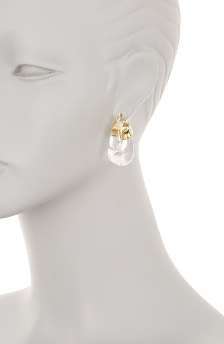 EYE CANDY LOS ANGELES Alora Acrylic Hoop Earrings, Alternate, color, Gold