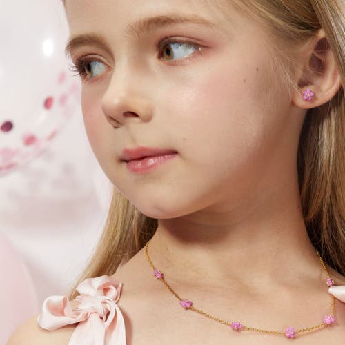 Anna Zuckerman Petit Daisy Earrings In Purple