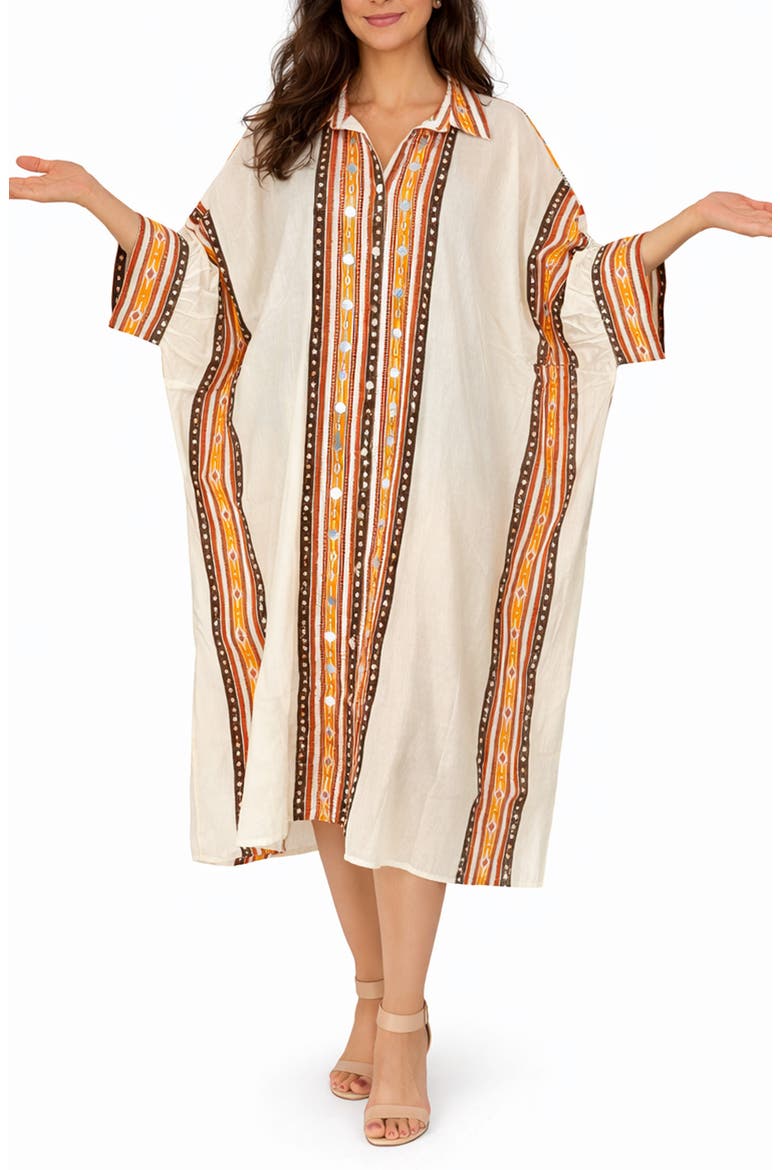 Long Cotton  Cover-Up, Main, color, WHITE