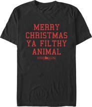 Home Alone Men's Home Alone Merry Christmas Ya Filthy Animal Graphic T-Shirt