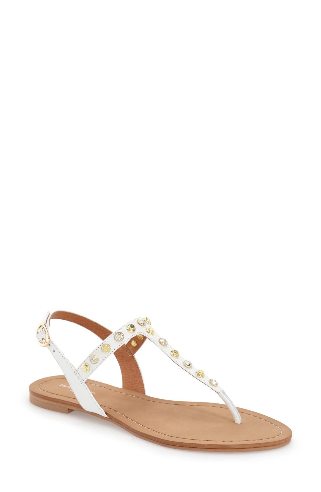 'Lena' Sandal, Main, color, WHITE