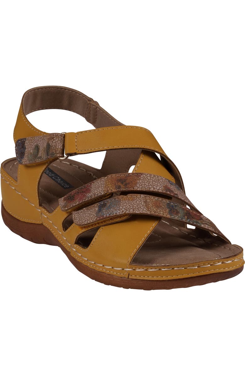 GOOD CHOICE NEW YORK Dalary Ankle Strap Sandal, Main, color, Yellow