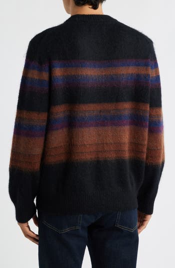 Wilde Brush Stripe Wool Blend Crewneck Sweater