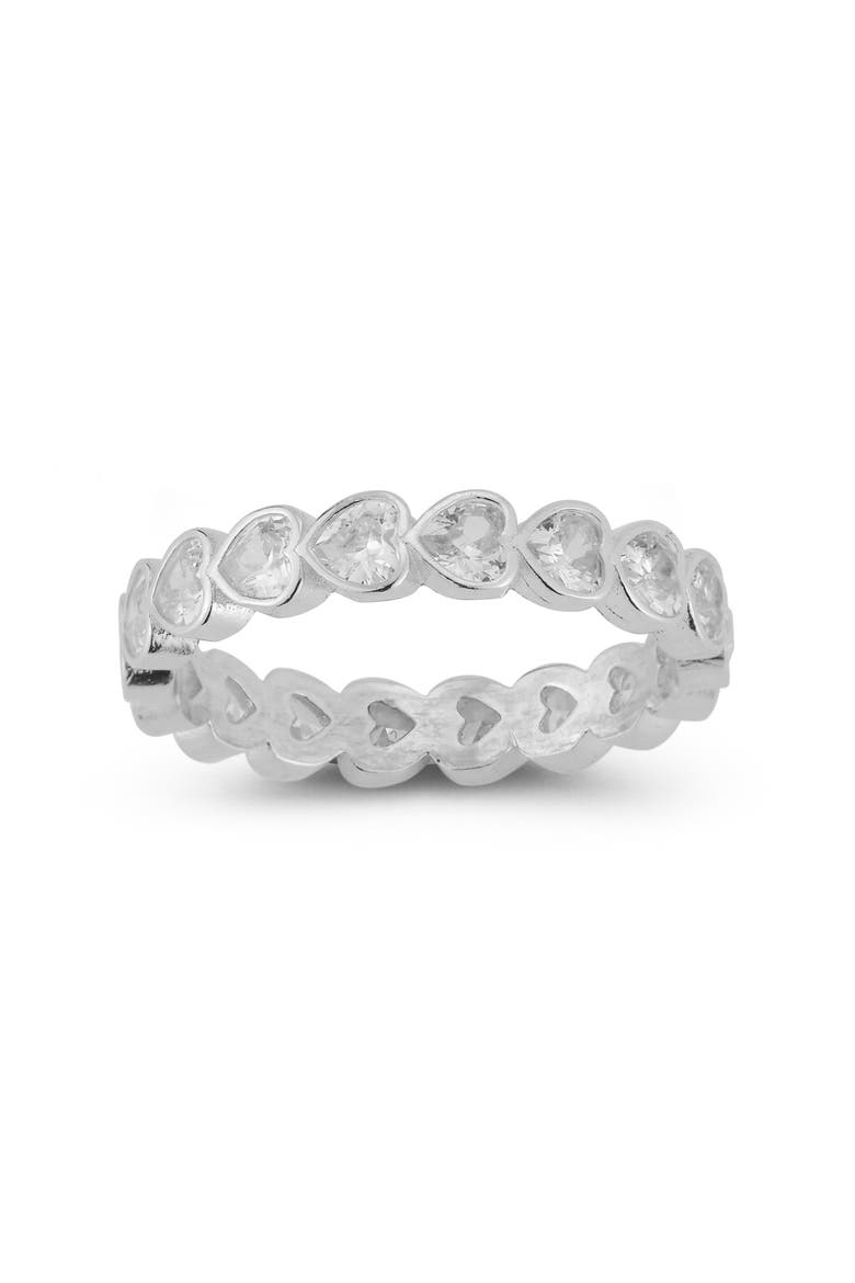 Heart Eternity Ring, Main, color, SILVER