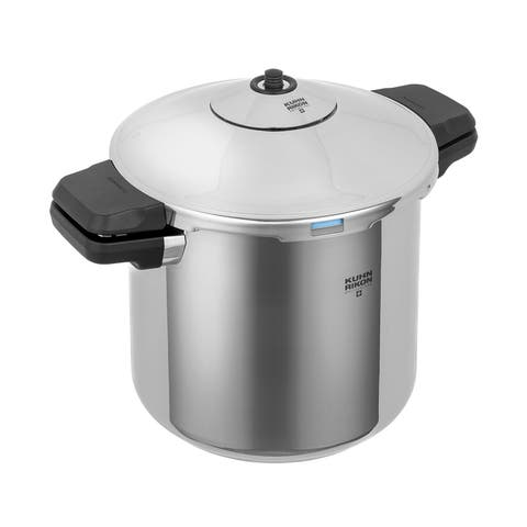 Duromatic INOX Dual handle Stovetop Pressure Cooker, 7.4-Quart