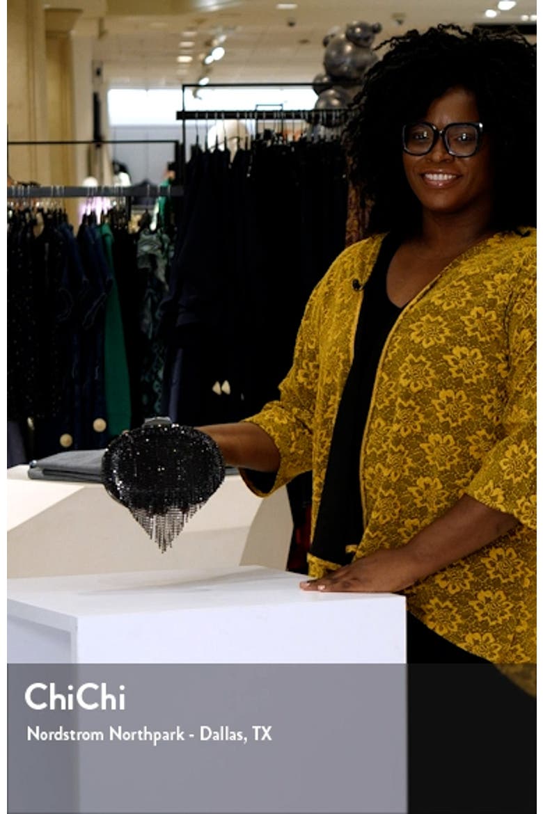Bria Crystal Fringe Clutch video