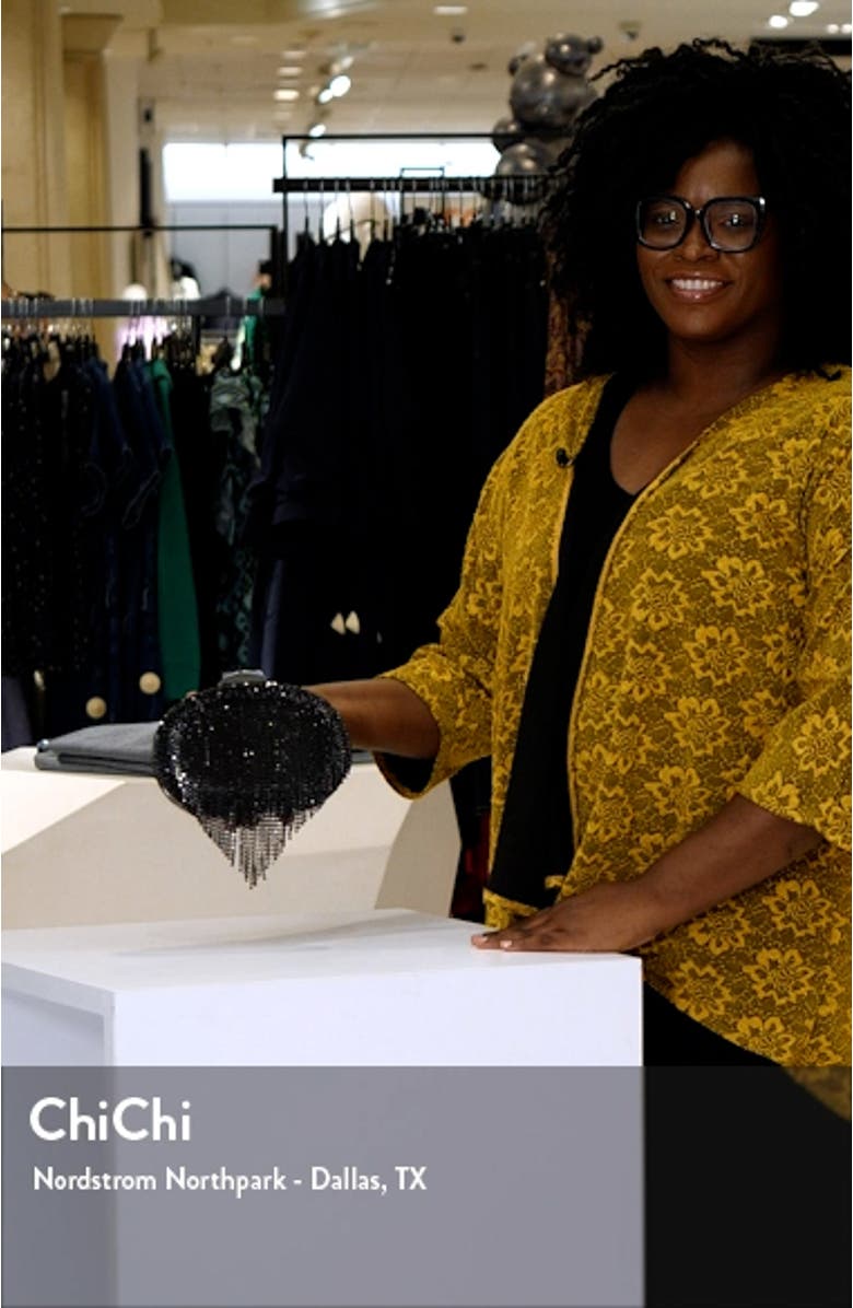 Bria Crystal Fringe Clutch, sales video thumbnail