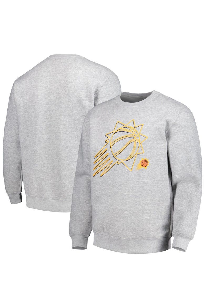 Unisex Stadium Essentials  Heather Gray Phoenix Suns Element Logo Pop Pullover Sweatshirt, Main, color, Heather Gray