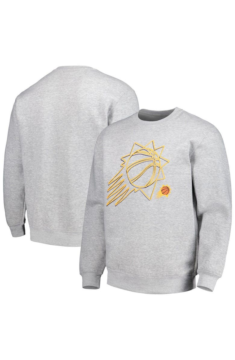 Stadium Essentials Unisex Stadium Essentials  Heather Gray Phoenix Suns Element Logo Pop Pullover Sweatshirt, Main, color, Heather Gray