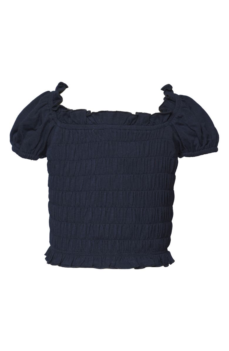 Sara Sara Kids' Smocked Puff Sleeve Top, Alternate, color,