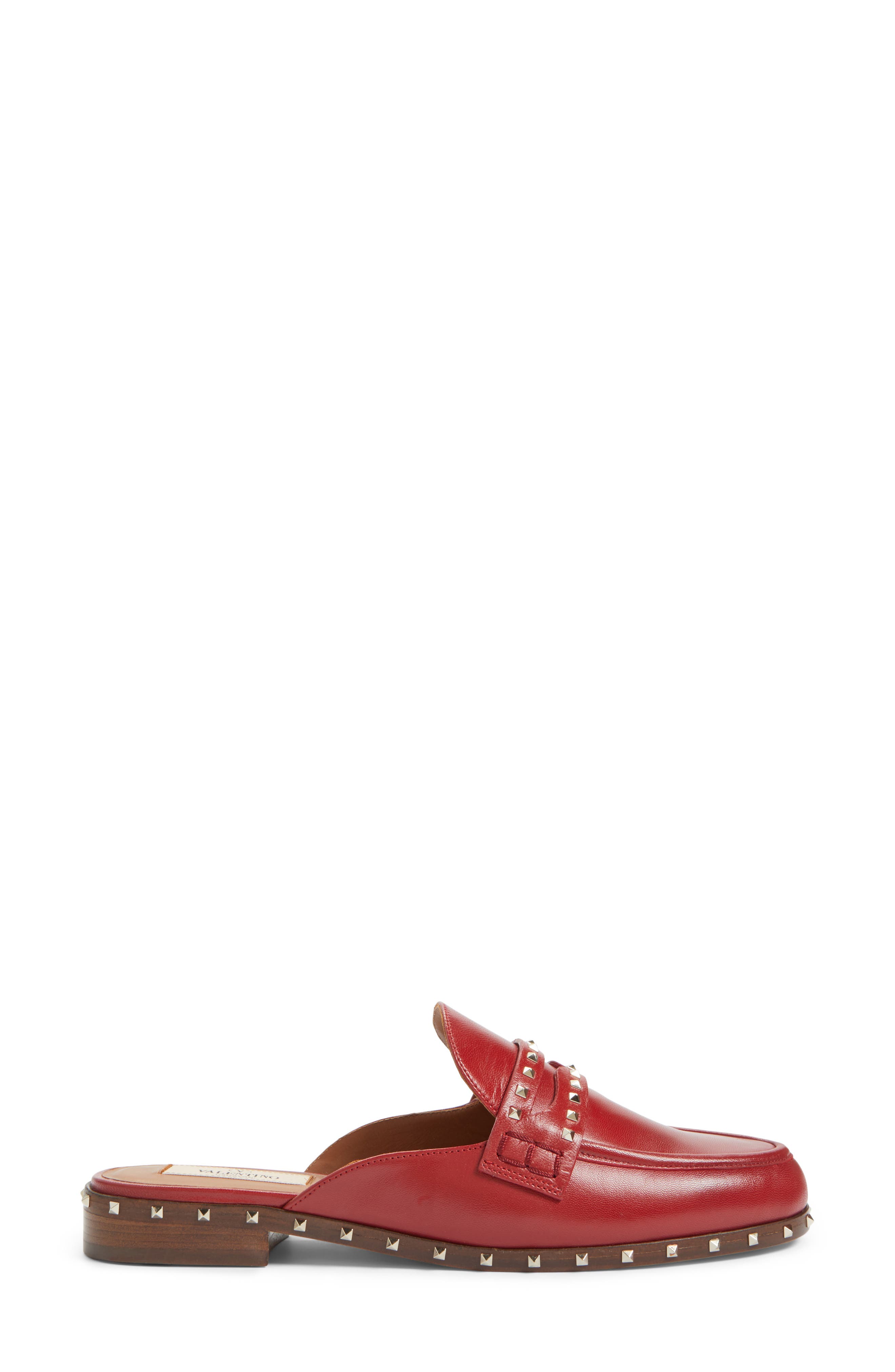 Soul Rockstud Loafer Mule, Alternate, color, RED LEATHER