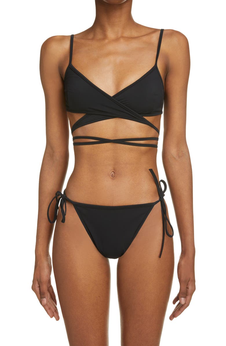 Balenciaga Wrap Two-Piece Swimsuit, Main, color, 
