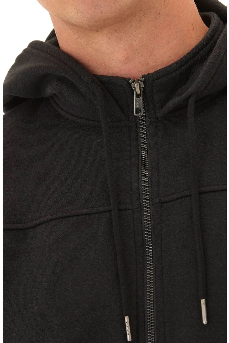 Dante Triblend Fleece Zip Hoodie, Alternate, color, BLACK