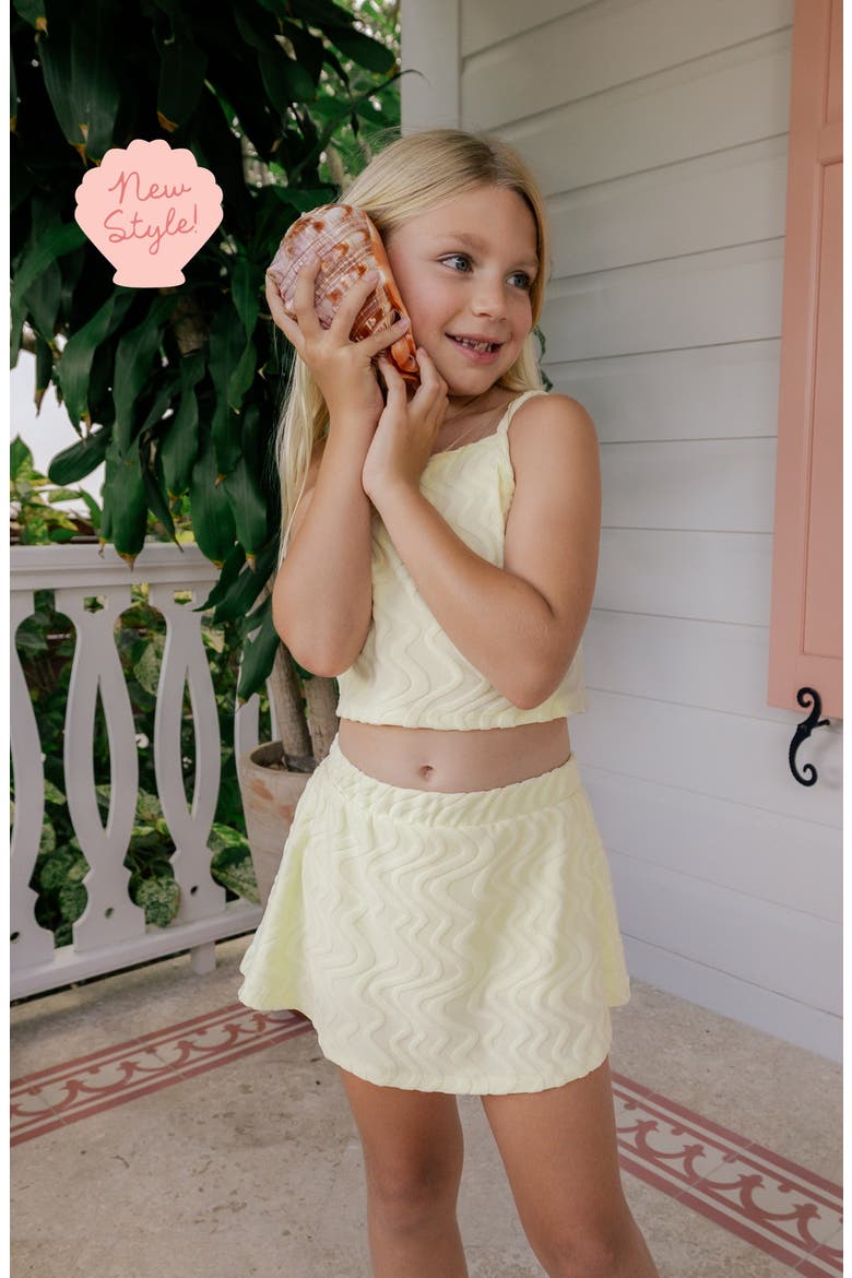 Yellow Wave Terry Tank Skort Set, Alternate, color, Yellow Wave