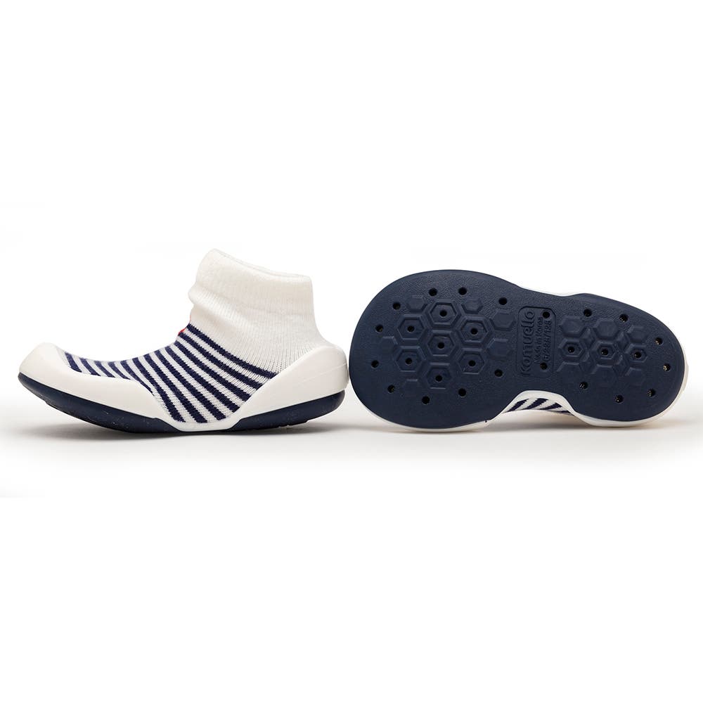 Komuello Toddler Sock Shoes - Heartbreaker, Alternate, color, Navy