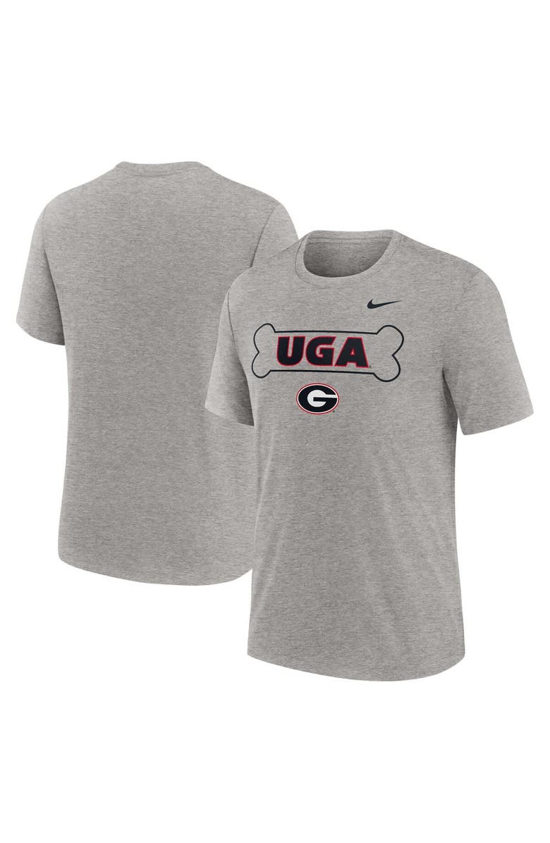 Nike Men's Nike Heather Gray Georgia Bulldogs Campus Local Tri-Blend T-Shirt, Alternate, color, Heather Gray
