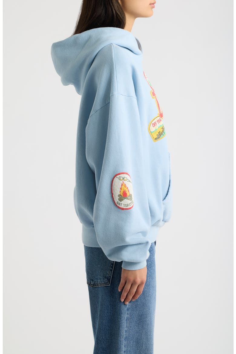 Camp Patches Oversized Hoodie, Alternate, color, POWDER BLUE