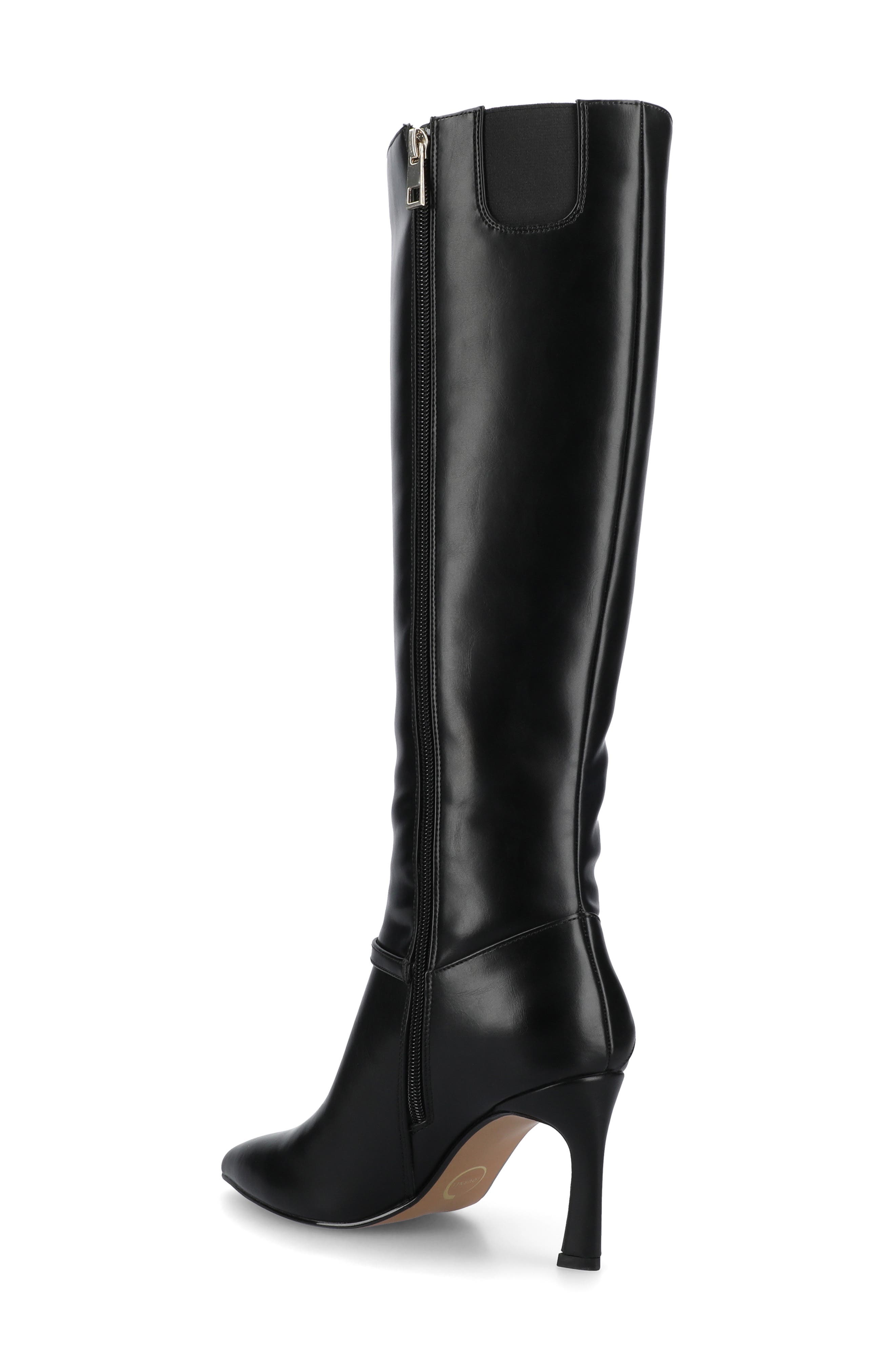 Journee Collection Elara Tall Boot, Alternate, color, Black