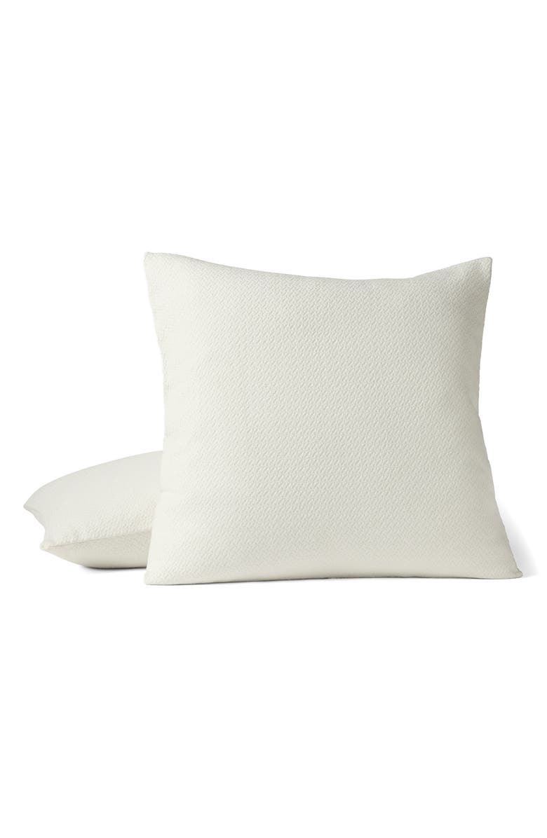 Coyuchi Honeycomb Organic Cotton Euro Pillow Sham, Main, color, Soft White