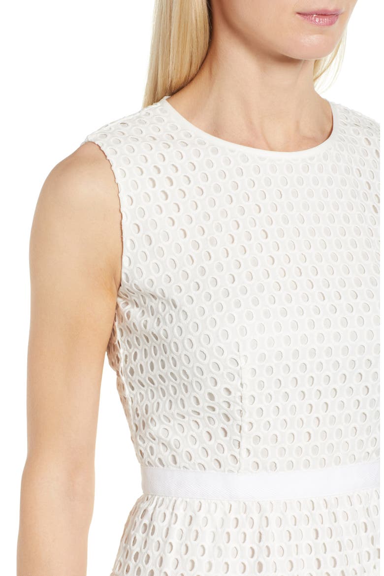 Dafalia Cotton Eyelet Dress, Alternate, color, VANILLA LIGHT
