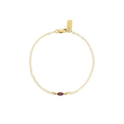 Marquise Birthstone Bracelet