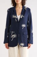 CIEBON Kamielle Floral Embroidered Blazer