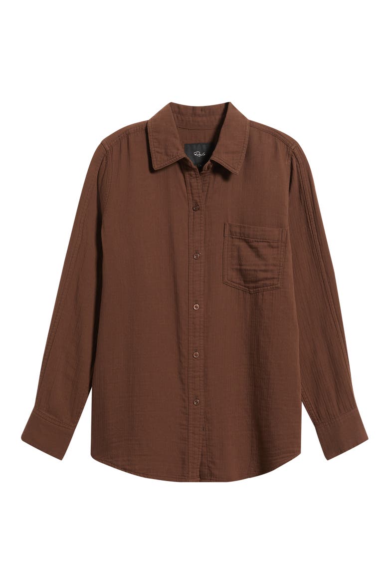 Freeman Cotton Button-Up Shirt, Alternate, color, ESPRESSO