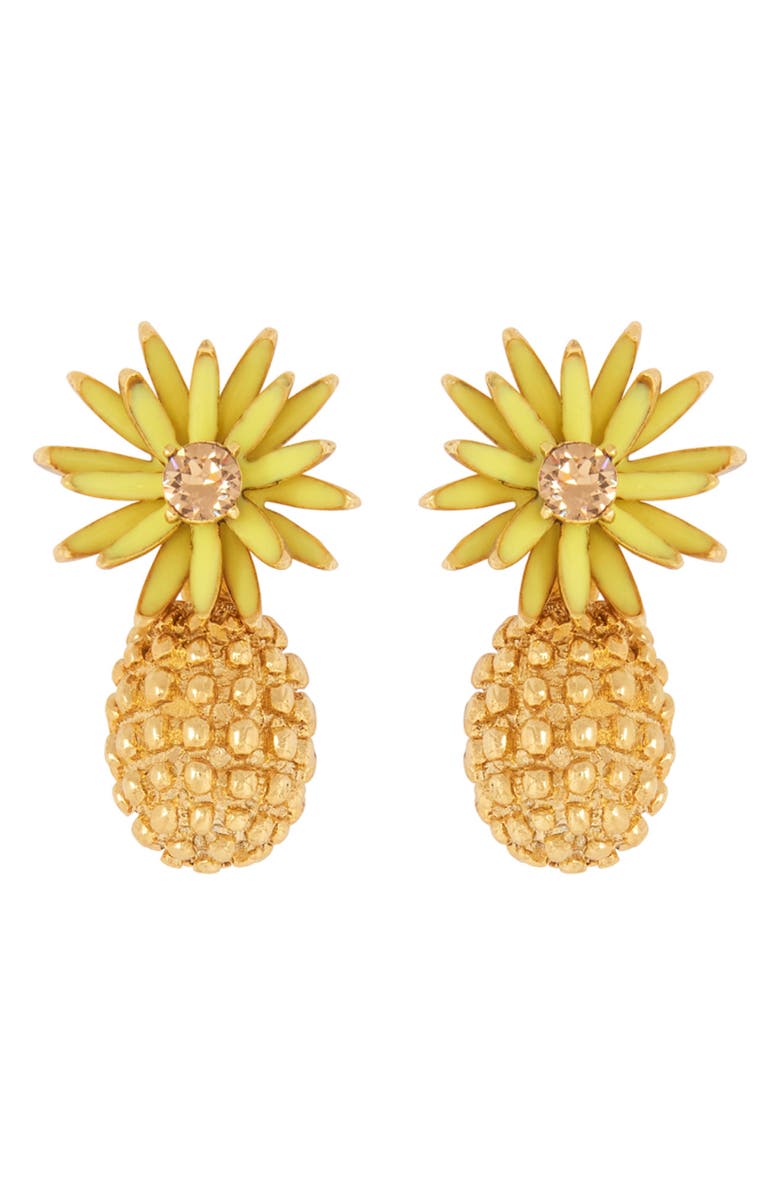 Oscar de la Renta Flower Cactus Drop Earrings, Main, color, 