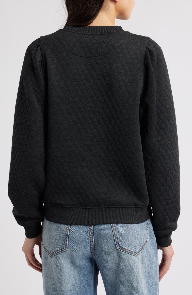 Marine Layer Corbet Quilted Sweatshirt, Alternate, color, Charcoal