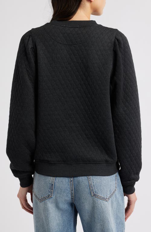 Marine Layer Corbet Quilted Sweatshirt In Charcoal