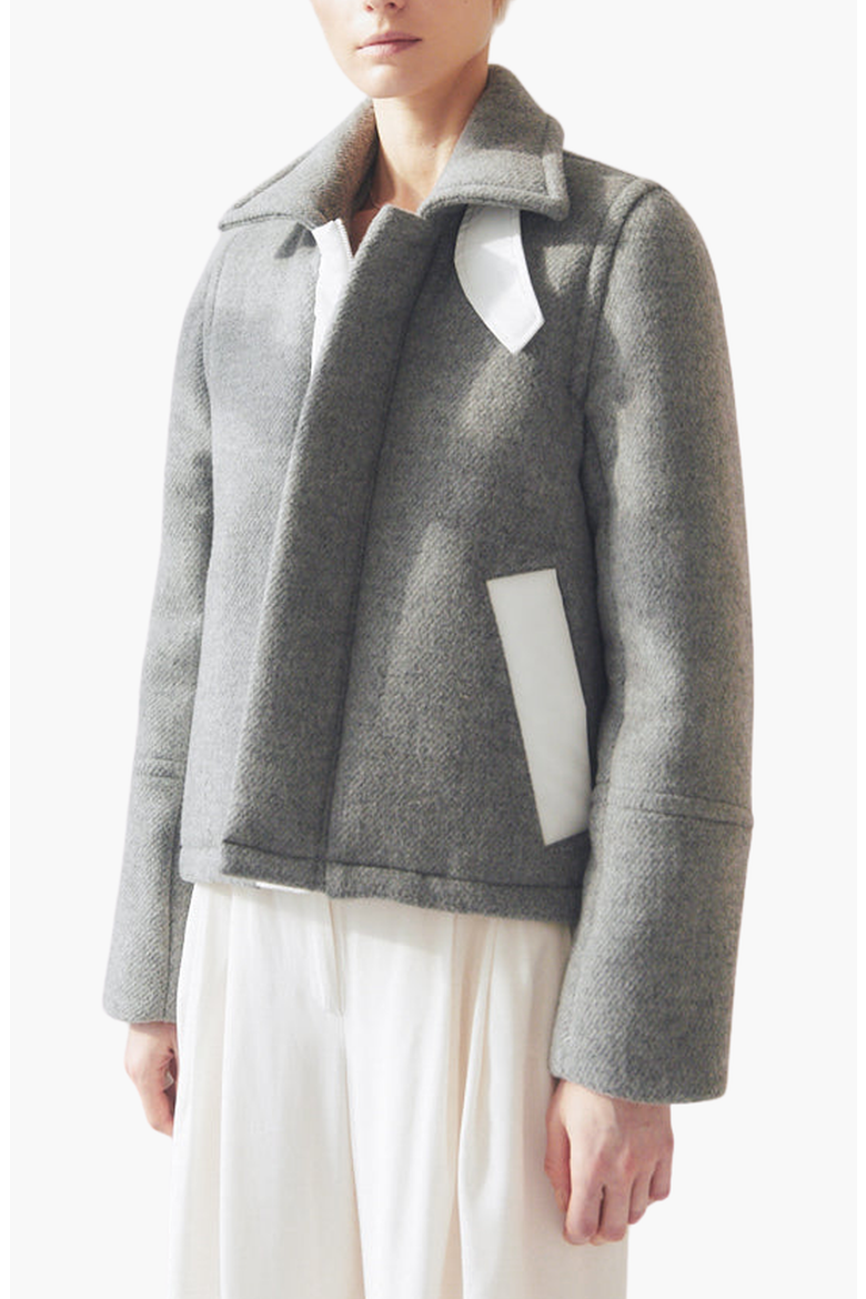 Down Wool Hooded Coat, Main, color, Grey