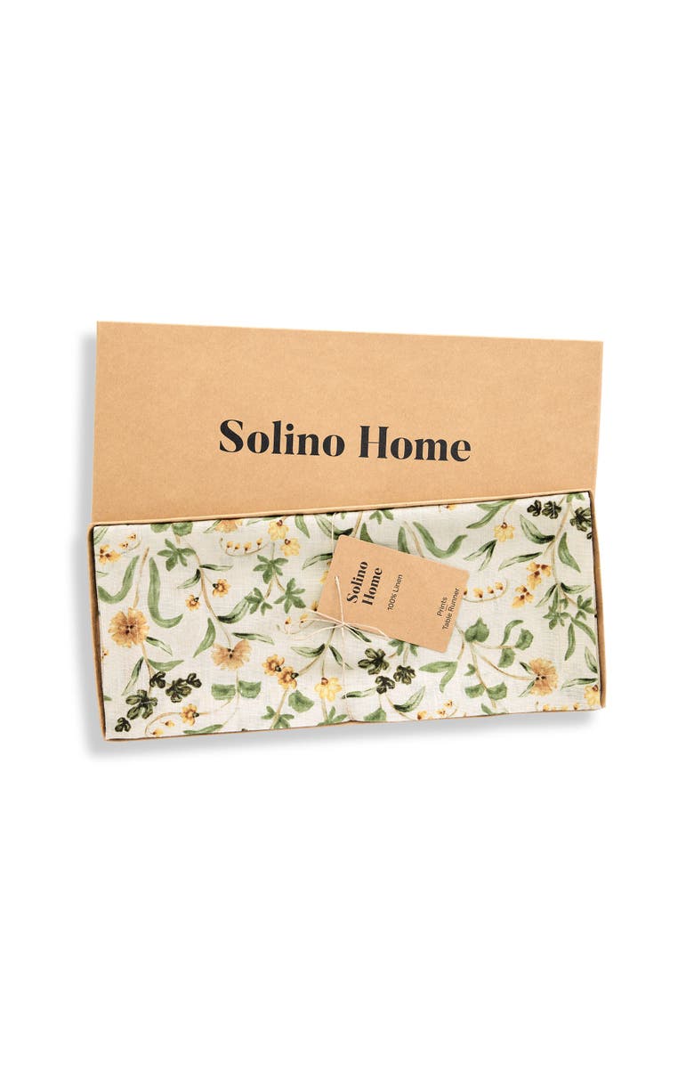 Solino Home Linen Table Runner for Dining Table, Holiday and Everyday Table Decor - Fall Botanical, Alternate, color, Multicolor