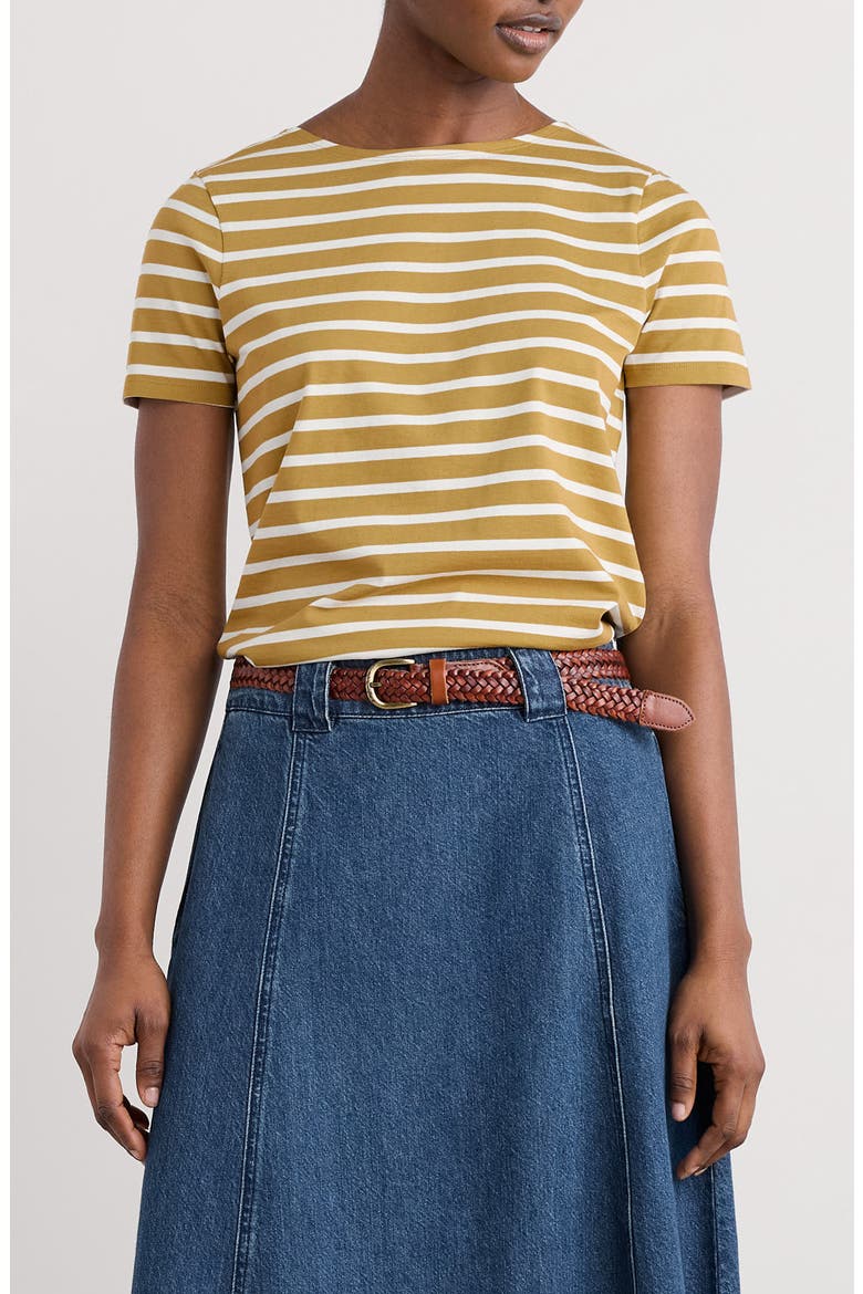 Sailor Stripe Organic Cotton T-Shirt, Main, color, BRETON PEAR