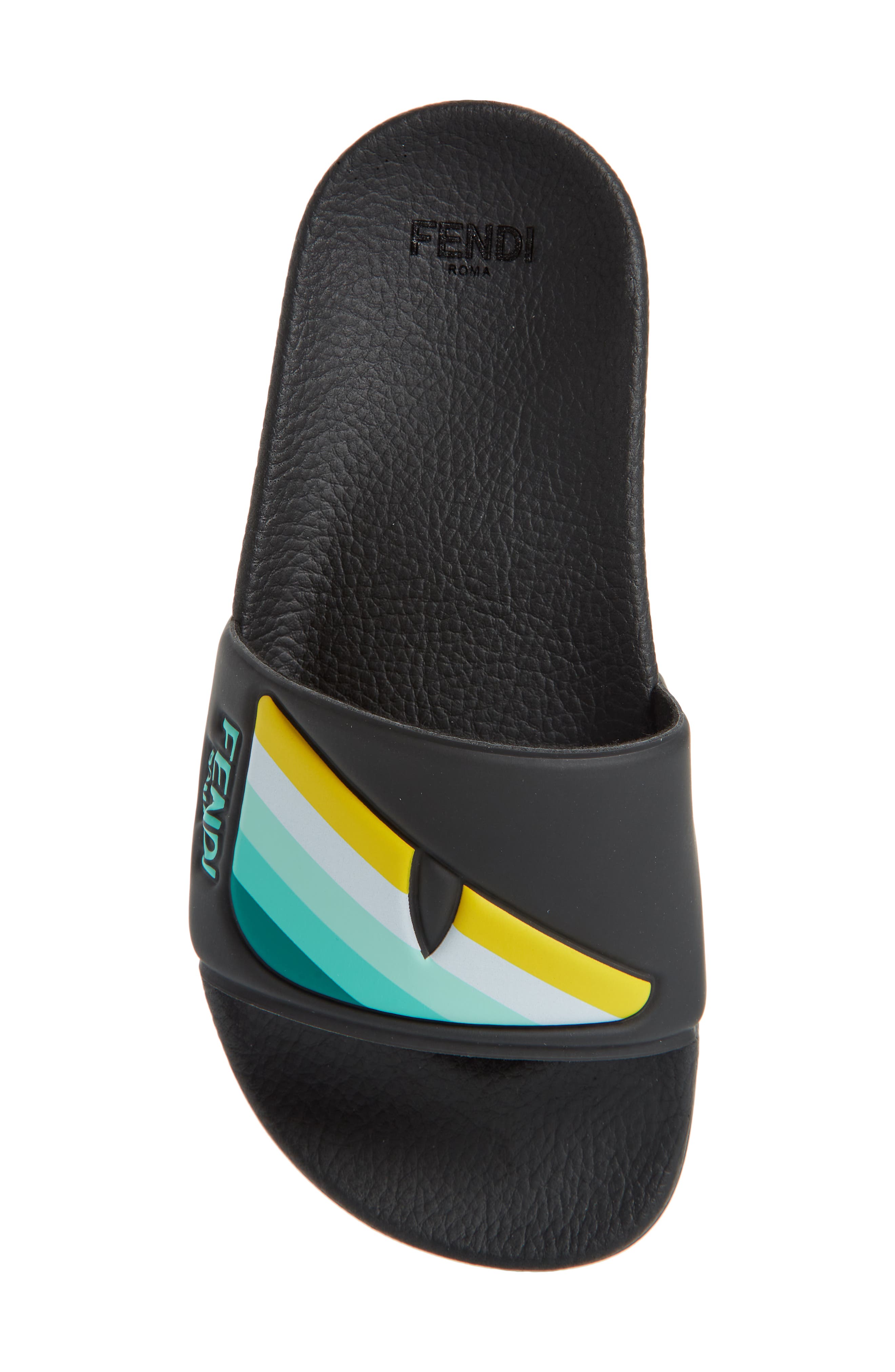 Fendi Kids' Monster Eyes Slide Sandal, Alternate, color, 