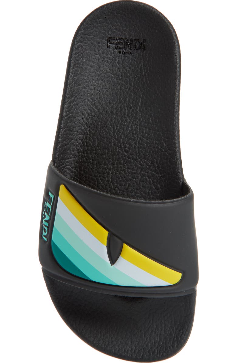 Fendi Kids' Monster Eyes Slide Sandal, Alternate, color,
