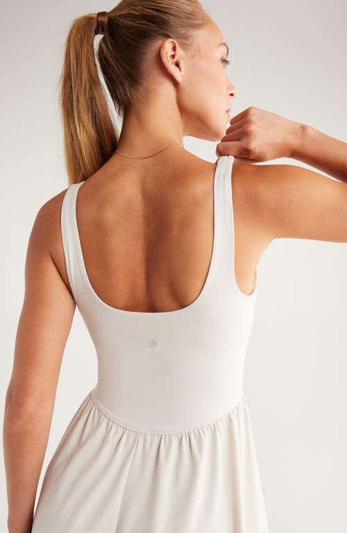 Zella Effortless Square Neck Midi Dress In White