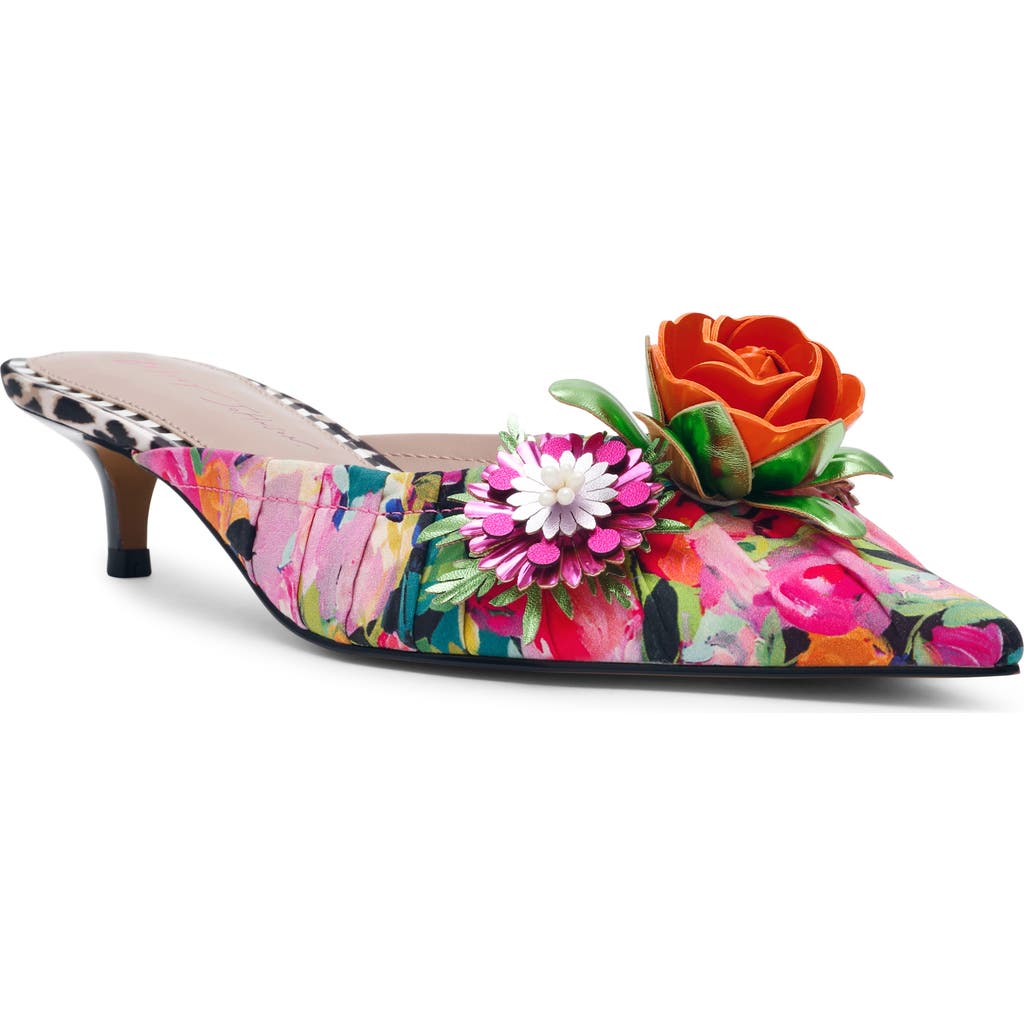 BETSEY JOHNSON BETSEY JOHNSON ABIGAYLE KITTEN HEEL SATIN MULE