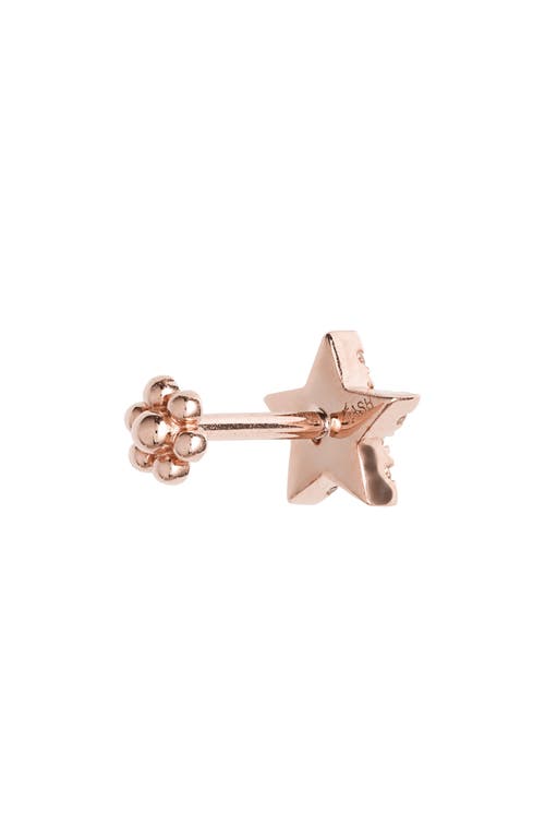 Maria Tash Diamond Star Threaded Stud Earring In Gold