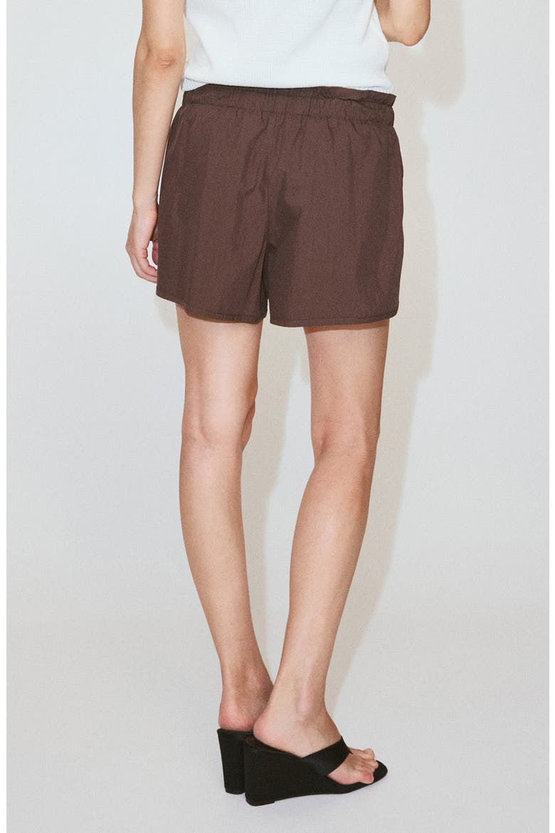 Ruched Waist Straight Shorts, Alternate, color, PURPLE