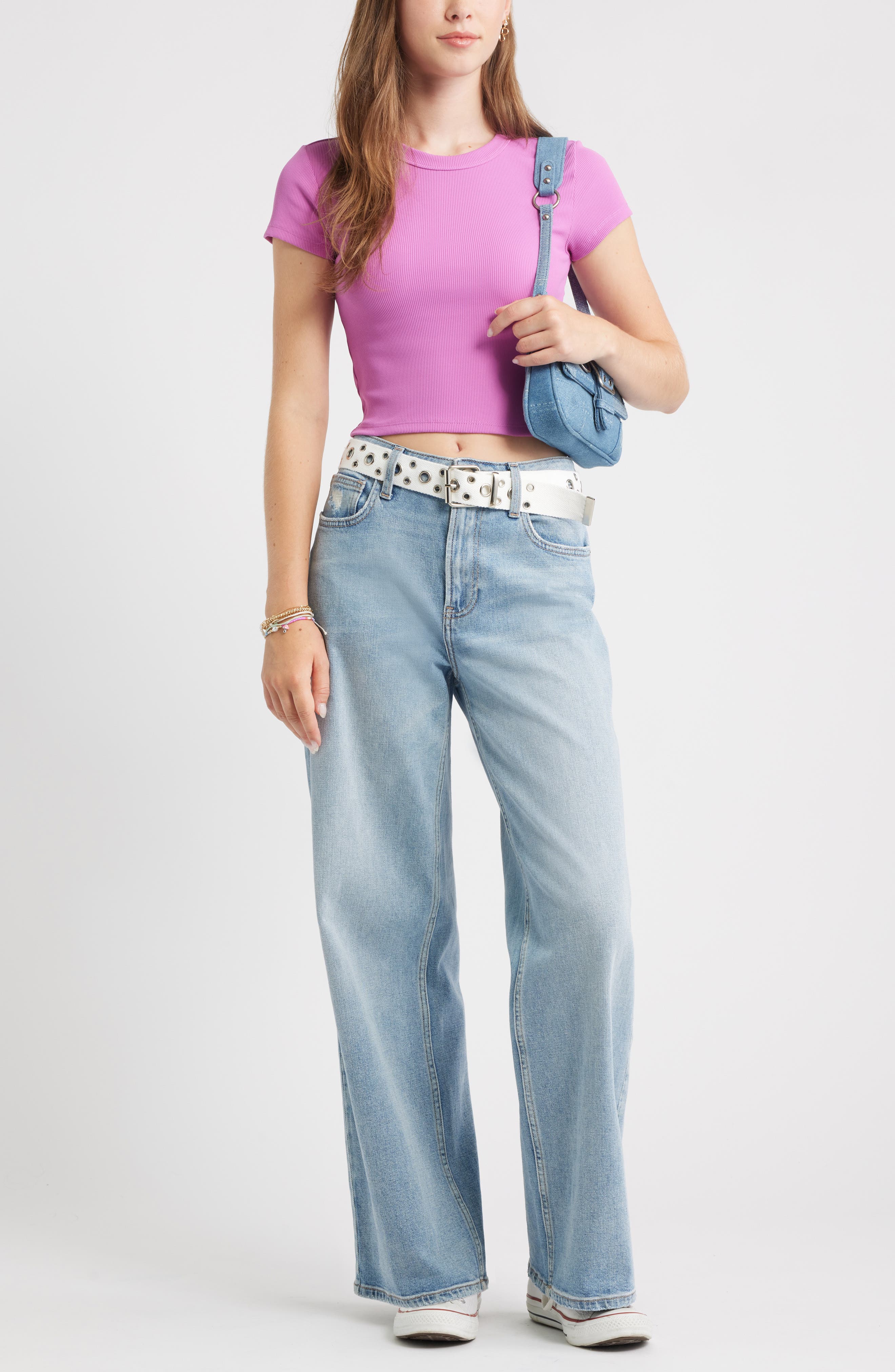 Compact Rib Crop Baby Tee - image 4