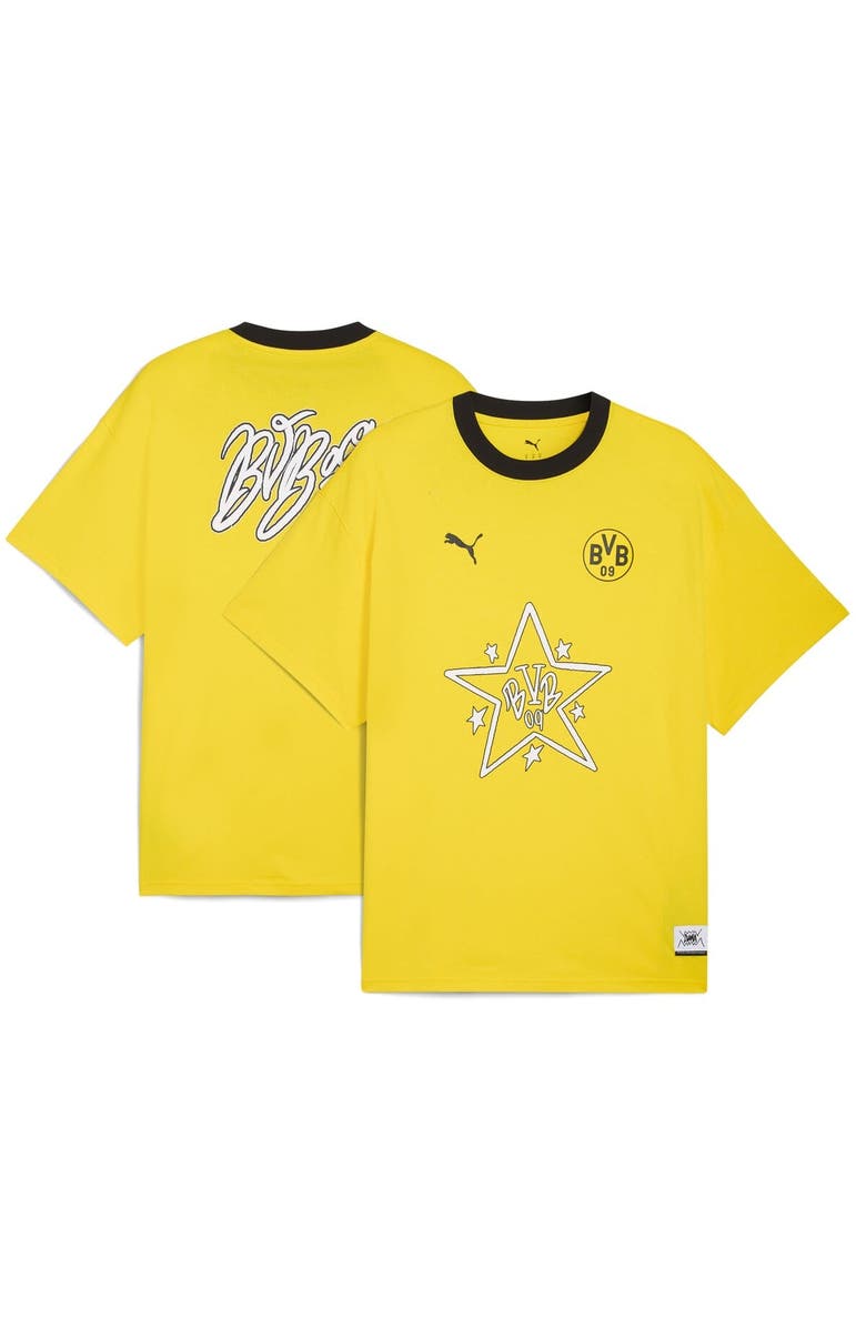 PUMA Men's Puma Yellow Borussia Dortmund 2025 FIFA Club World Cup Hoops T-Shirt, Main, color, Yellow