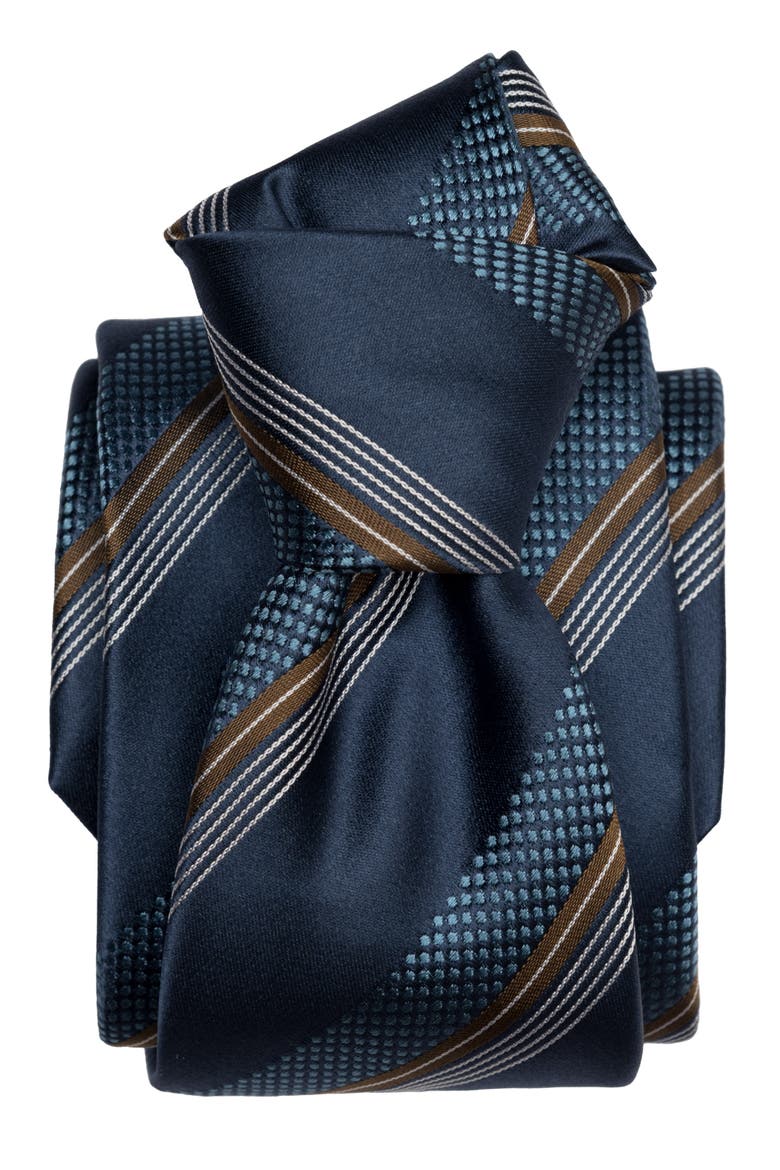 Corso - Extra Long Silk Jacquard Tie for Men, Alternate, color, Petrol Blue