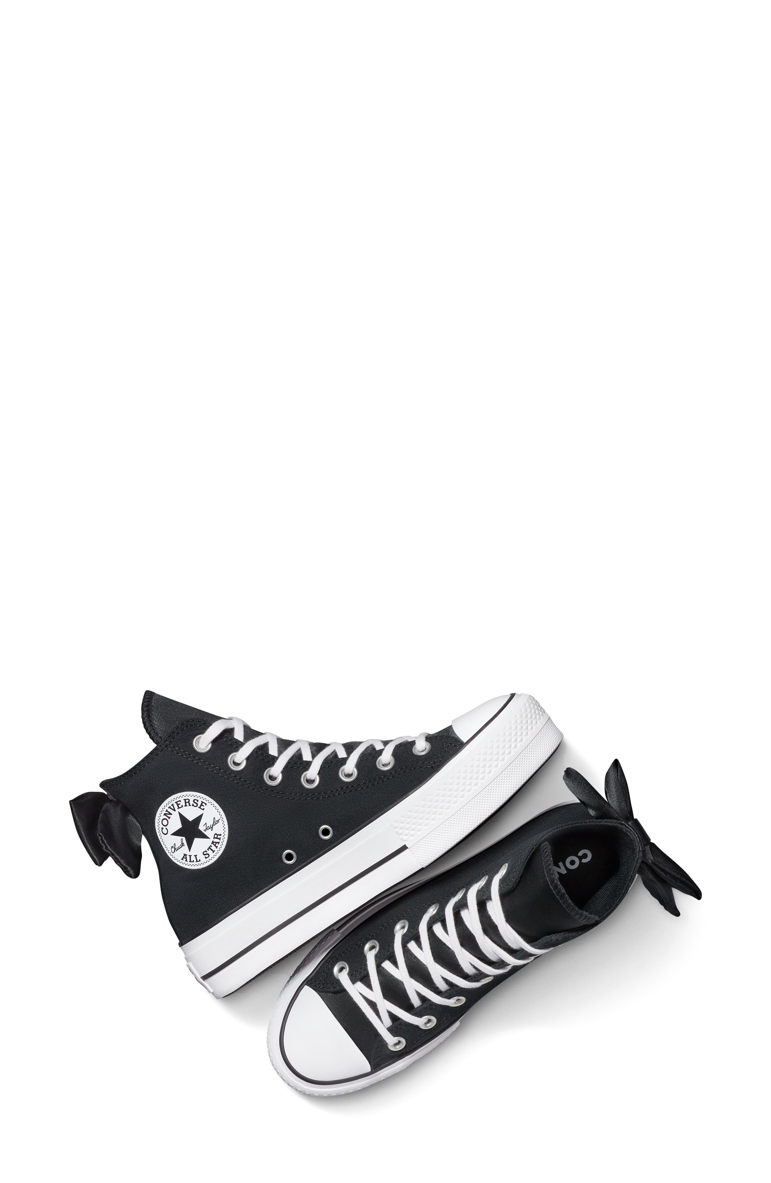 Converse Chuck Taylor<sup>®</sup> All Star<sup>®</sup> Bow High Top Sneaker, Alternate, color, 