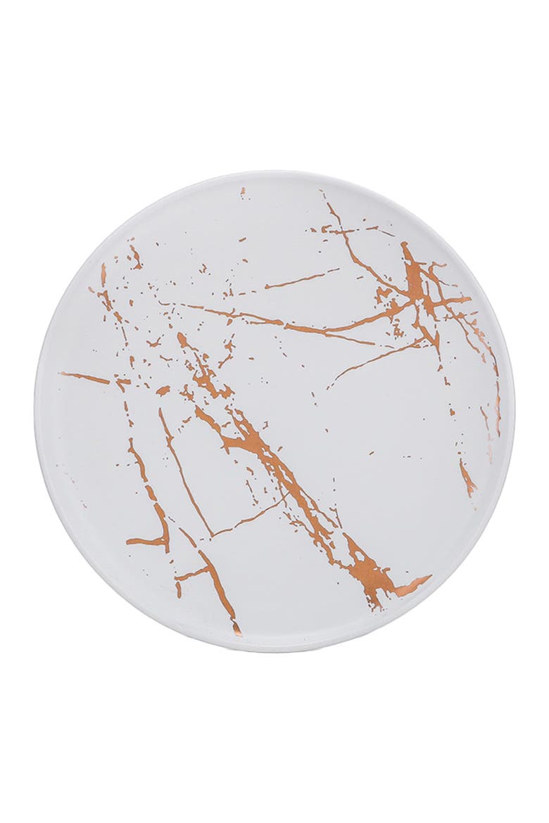 Zora Porcelain 4-Piece Dinner Plate Set, Alternate, color, White