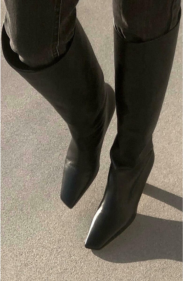 Neil J. Rodgers Meg Knee Boot, Alternate, color, Black Nappa