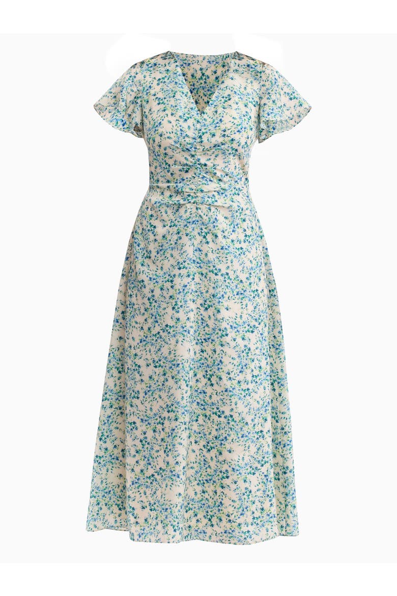 Bellamy Silk Dress, Alternate, color, Cream Multi